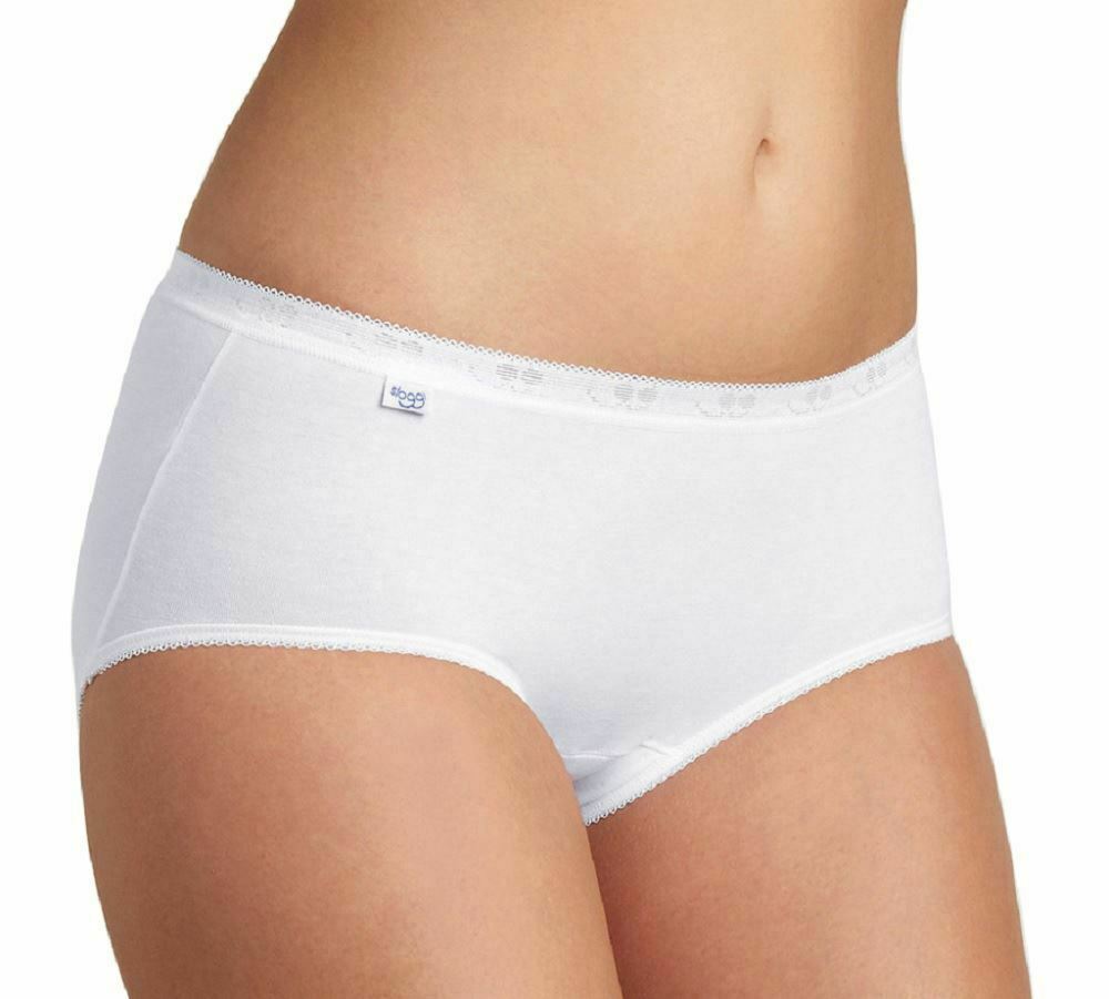 Sloggi Basic+ Cotton Rich Midi Brief Black, White, Grey or Skin 10005038.