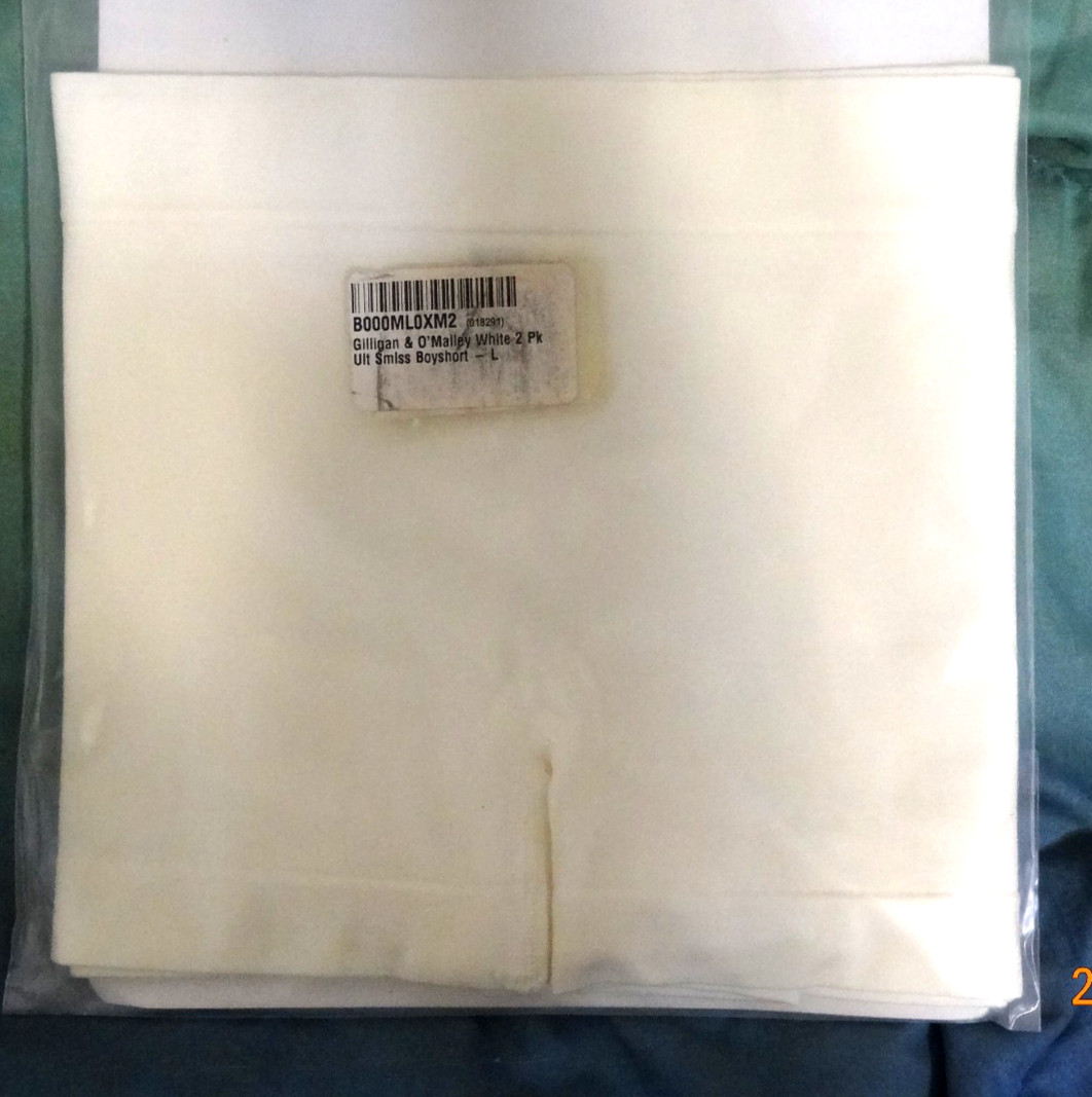 Gilligan O’Malley Boyshort Underwear panty SZ L [27-32 waist] WHITE 2-pk $7
