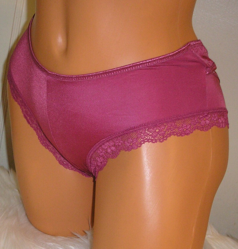 Panties Lingerie Criss Cross Back Burgundy Hipster Large Adult Gift