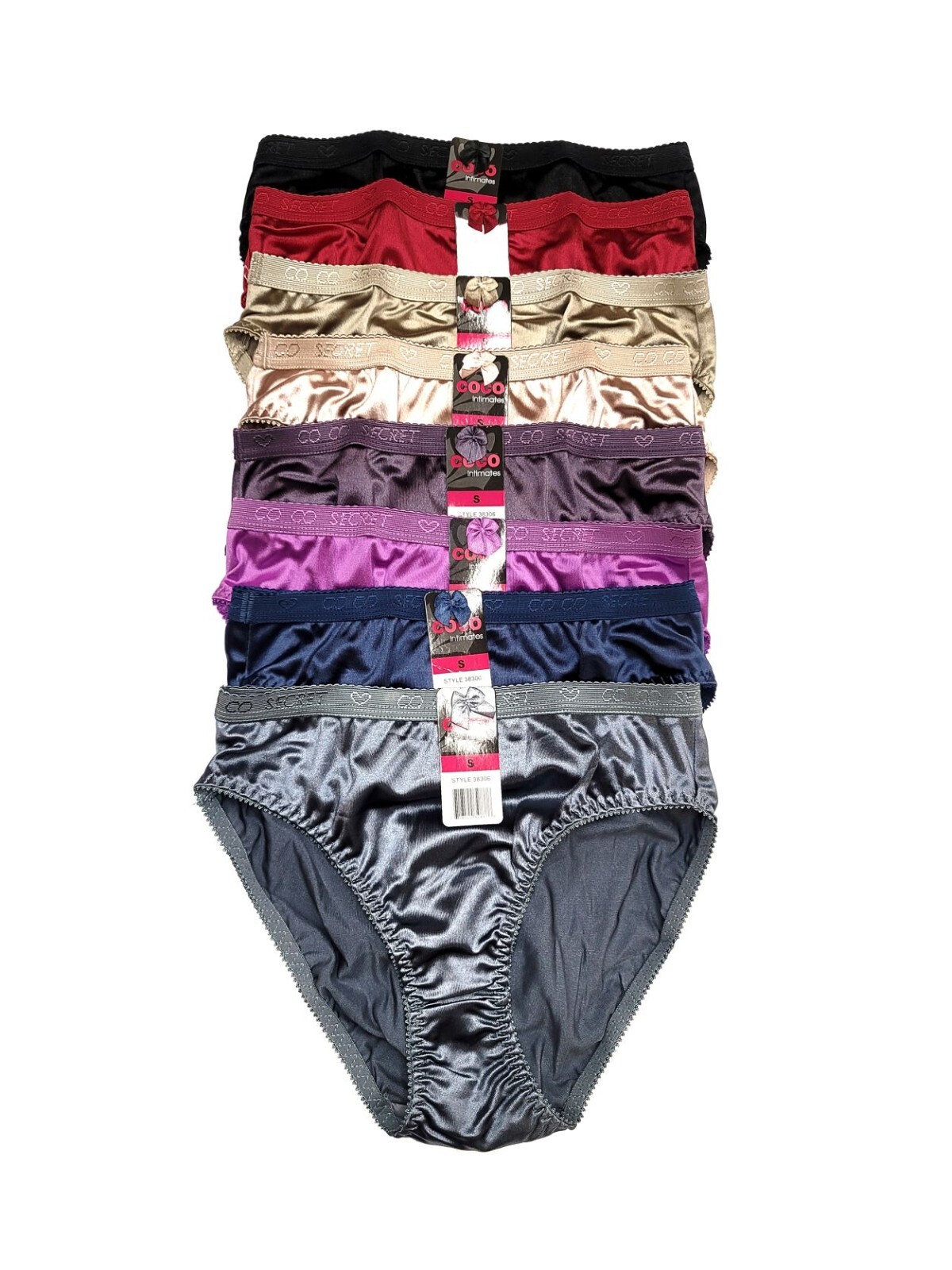 Coco Shiny Smooth Comfort Satin High Cut Full Coverage Bikini Panties Underwear