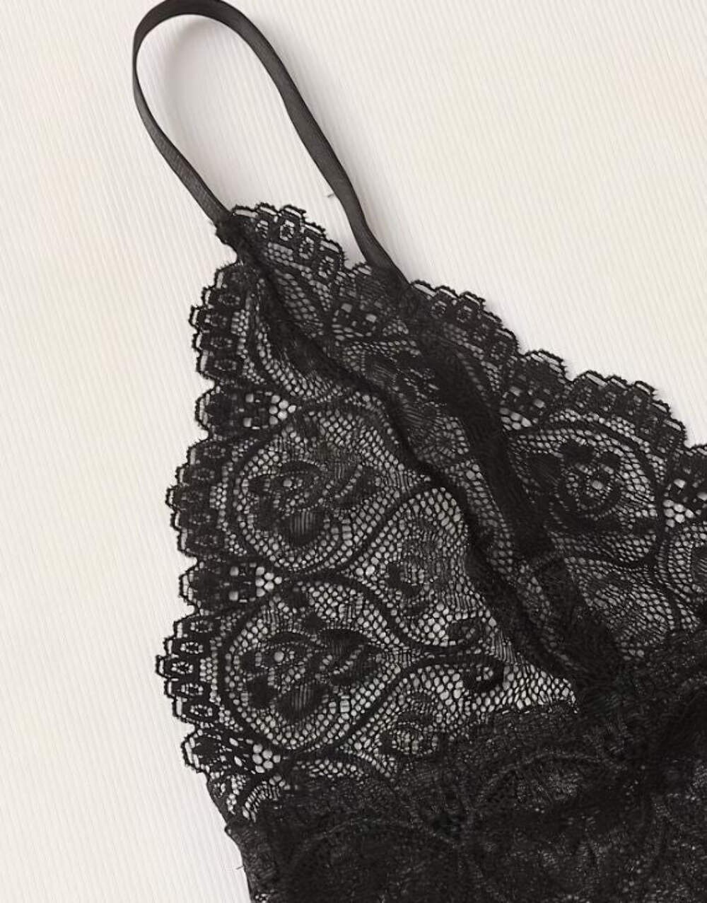 Silky feel navy blue satin black lace trim 4 piece lingerie set size 10 (M)