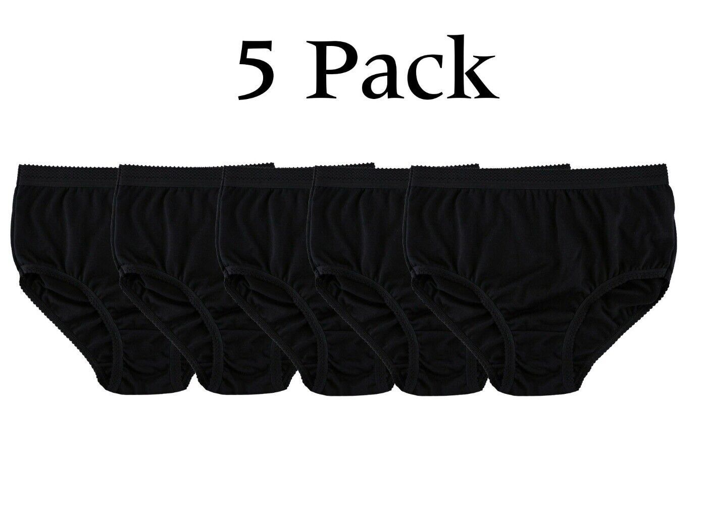 6 Pack Ladies Briefs Maxi, 100% Cotton Full Comfort Fit Underwear, Size 10-24