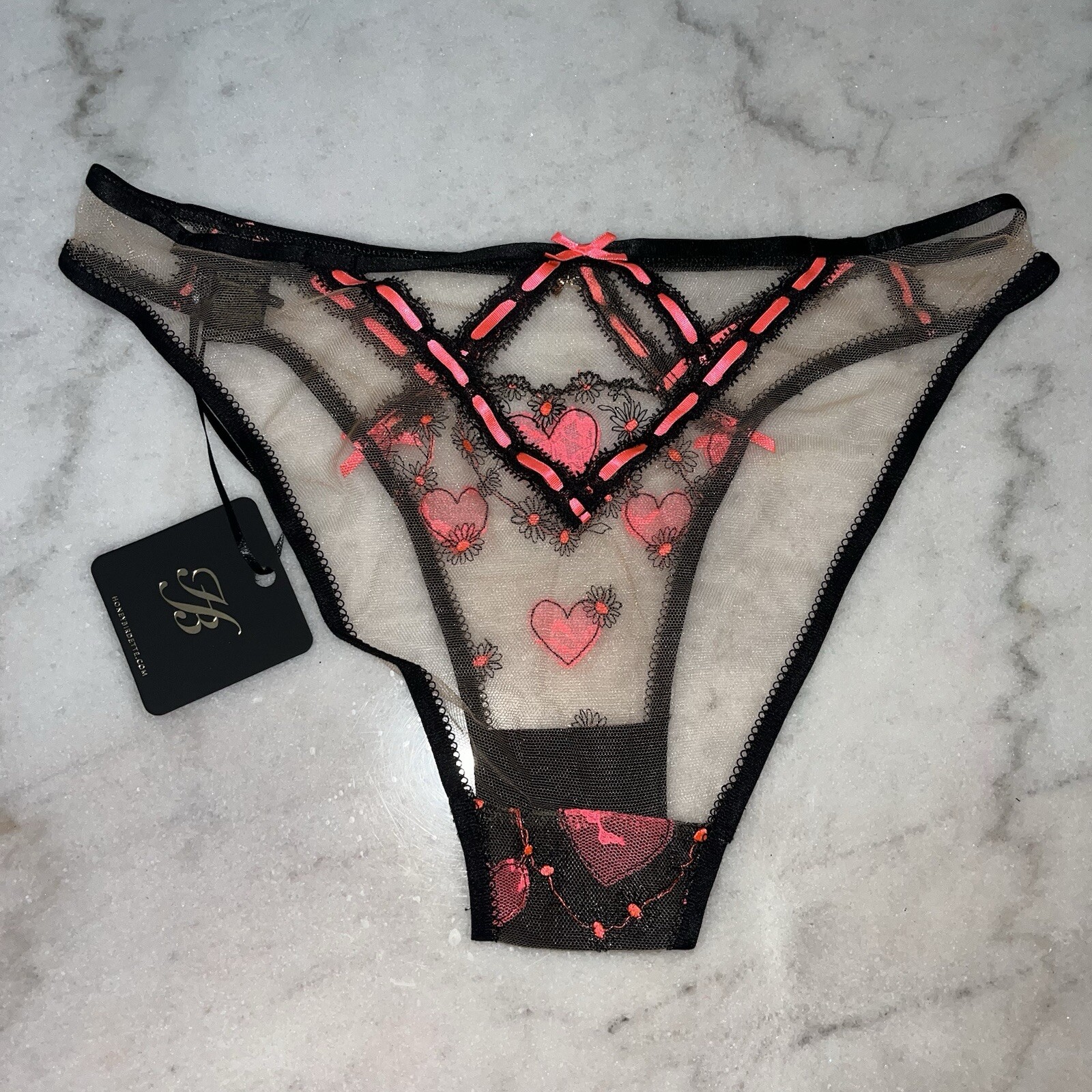 New honey birdette Pasha Brazillian Brief Size Medium