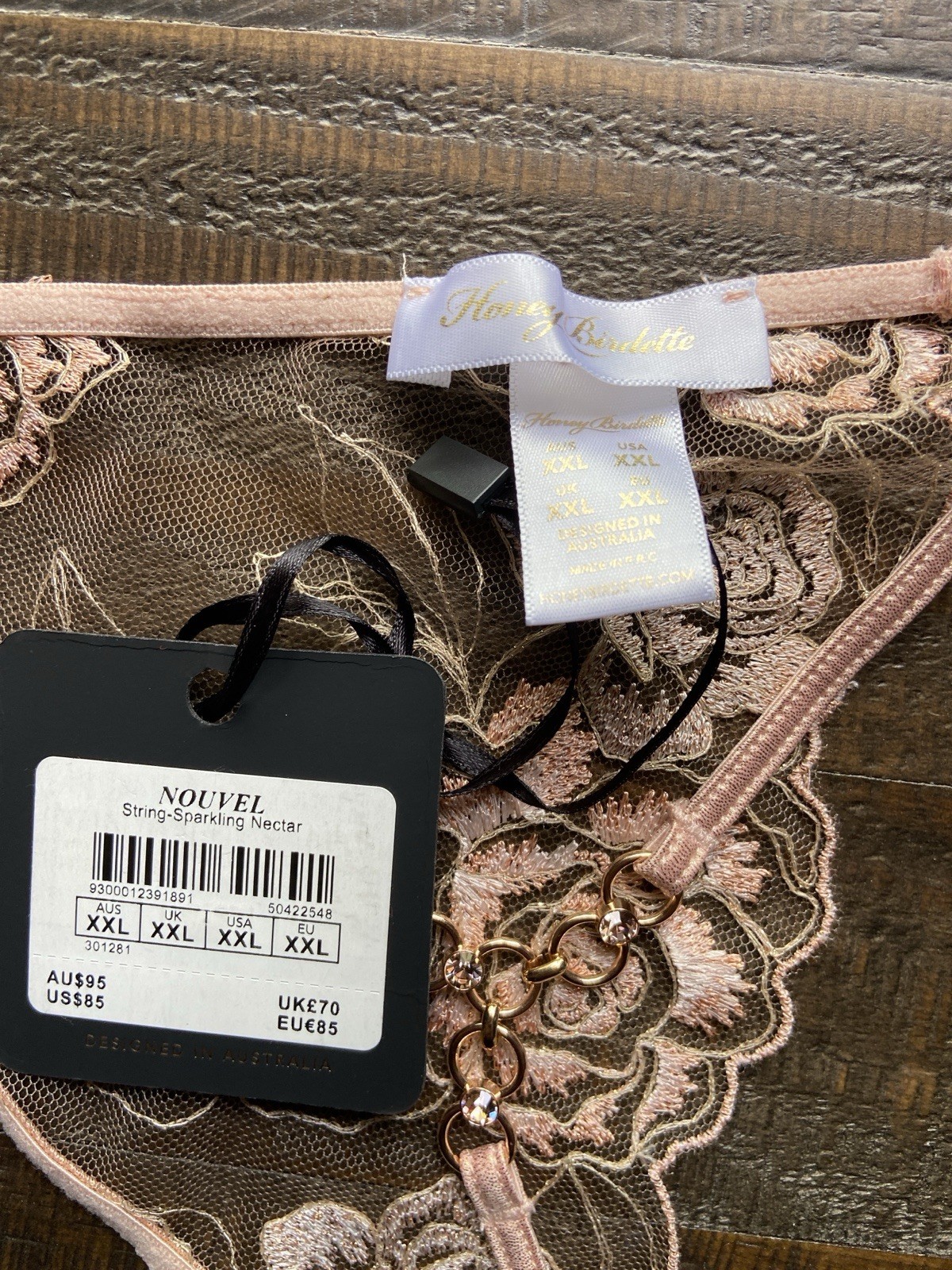 Honey Birdette Nouvel Thong Panty Size XXL