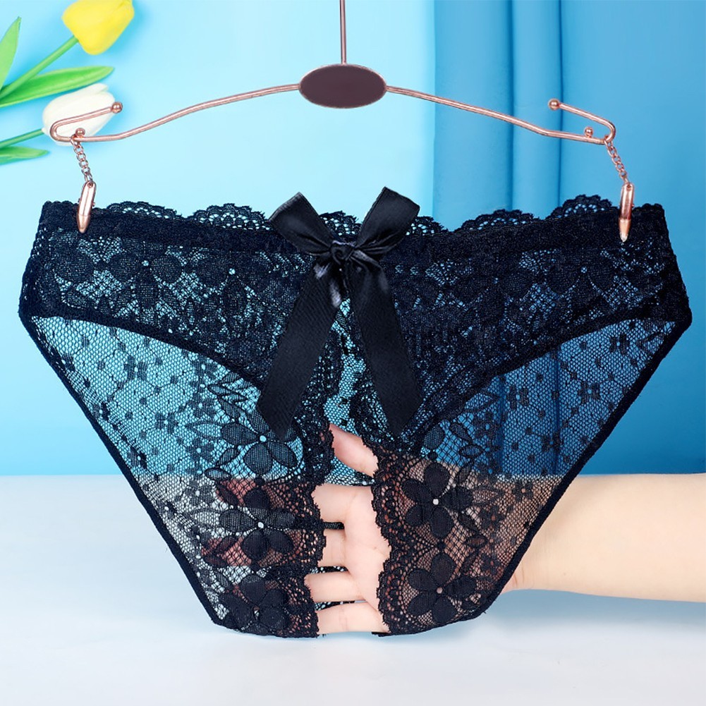 Thong Underwear Lace Panties Crotchless Lingerie G string Briefs for Women