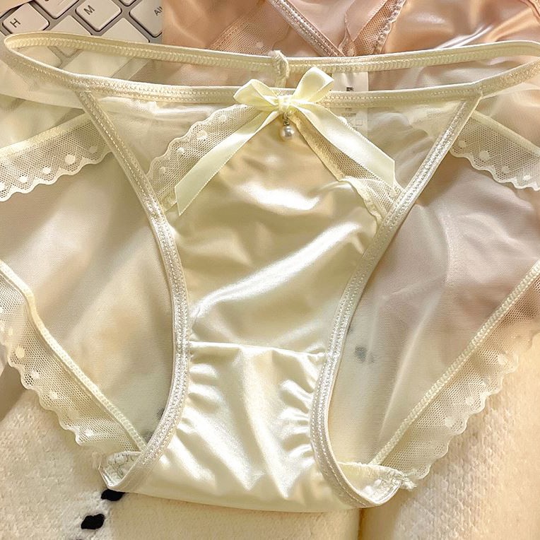 5 Pack Lot Sexy Womens Sheer Satin Panties Underwear Low Rise Bikini Ligneries