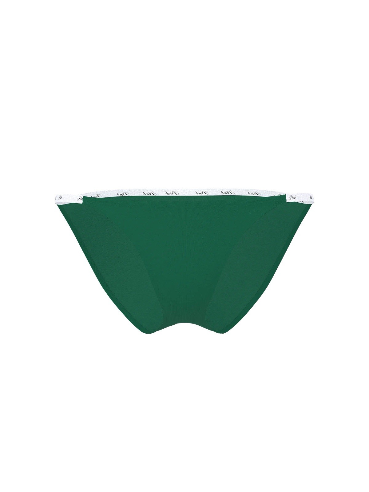 Victoria Secret PINK LOGO COTTON SCOOP String Bikini PANTY Green XL Christmas