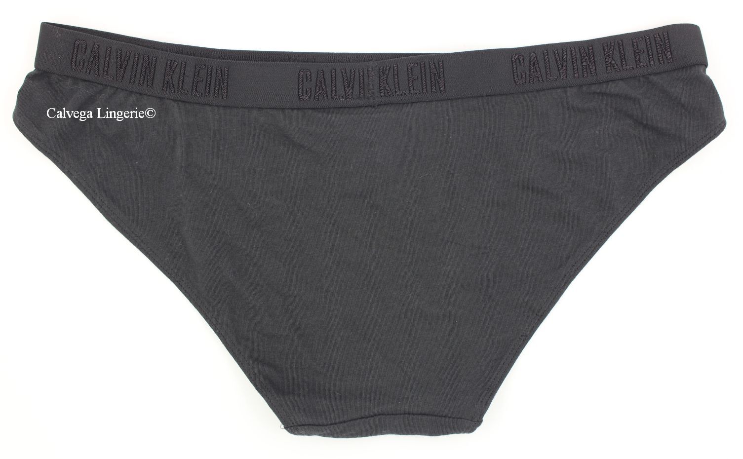NWT Calvin Klein QP1999 “Logo” Mid-Rise Cotton Bikini, Black (001), M
