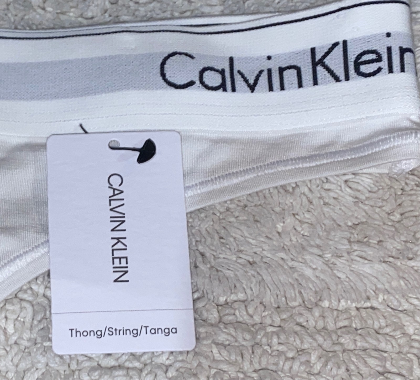 CALVIN KLEIN Modern Cotton White Black Grey Thong Panty Womens S 5 M 6 L 7 F3786