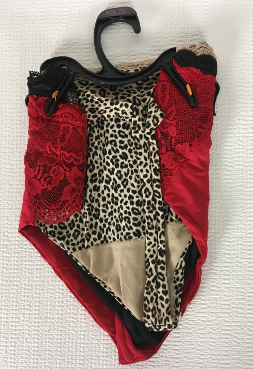Joyspun 3 Pack Thong Underwear Women Size XXL 20 Red Black Leopard Print New