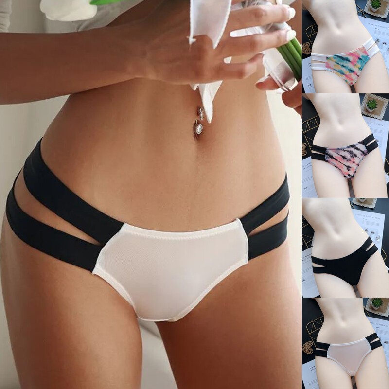 1/4 Pack Lot Womens Panties Sexy Underwear Thong G String Bikini Lingeries Brief