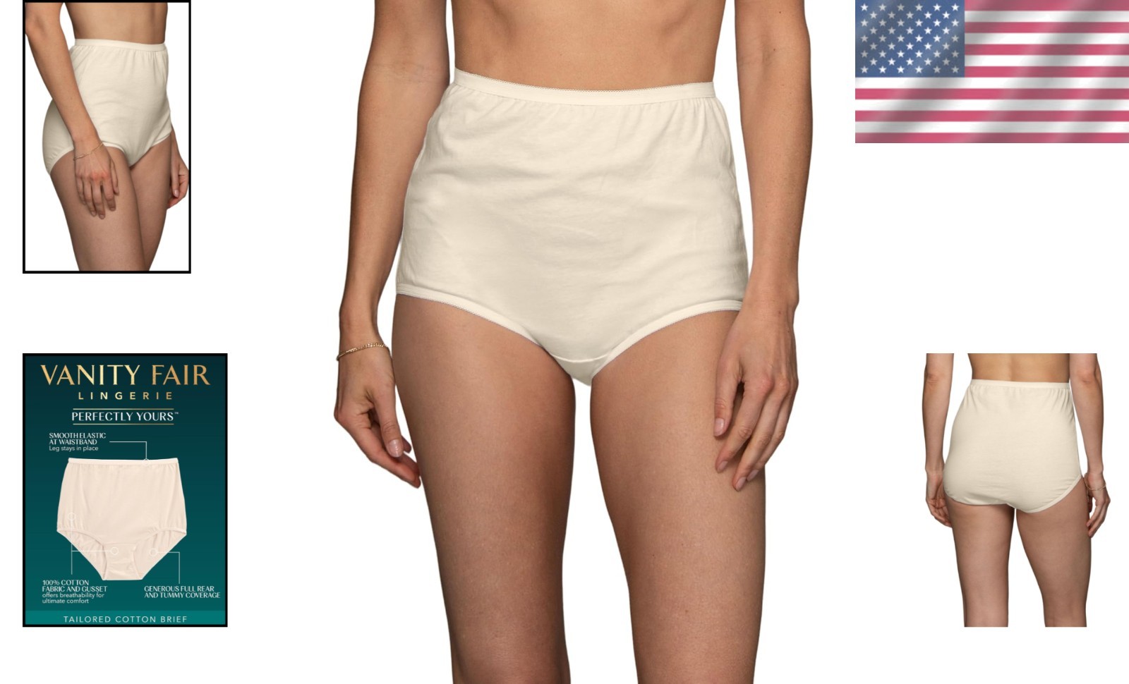 Breathable High Waisted Women’s Briefs – Perfectly Yours in Candleglow, Size 9