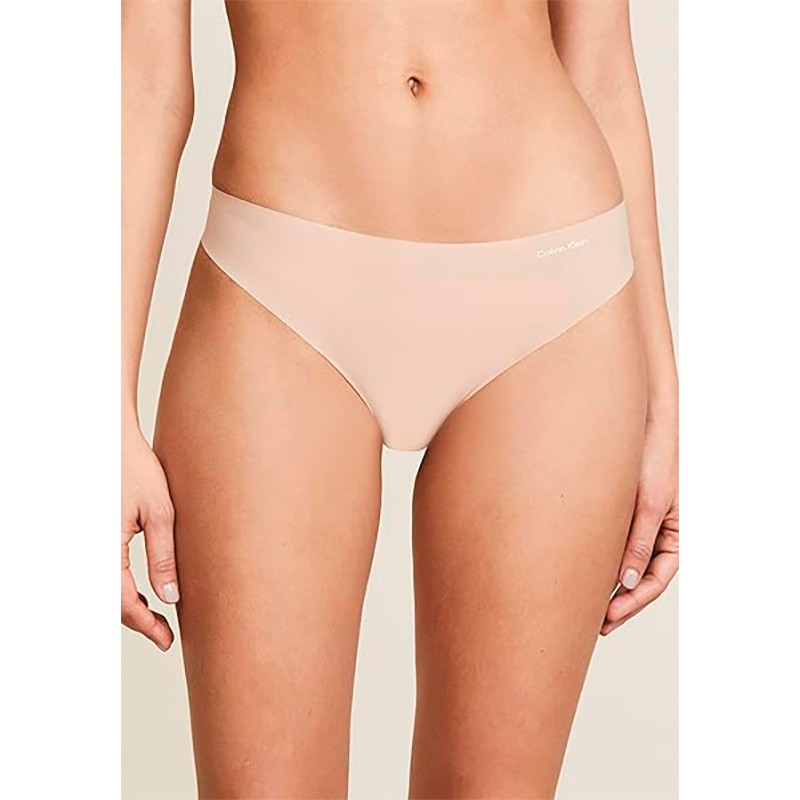 Calvin Klein Invisibles Seamless Thong Panties 3 Pack Light Caramel 3 Pack S
