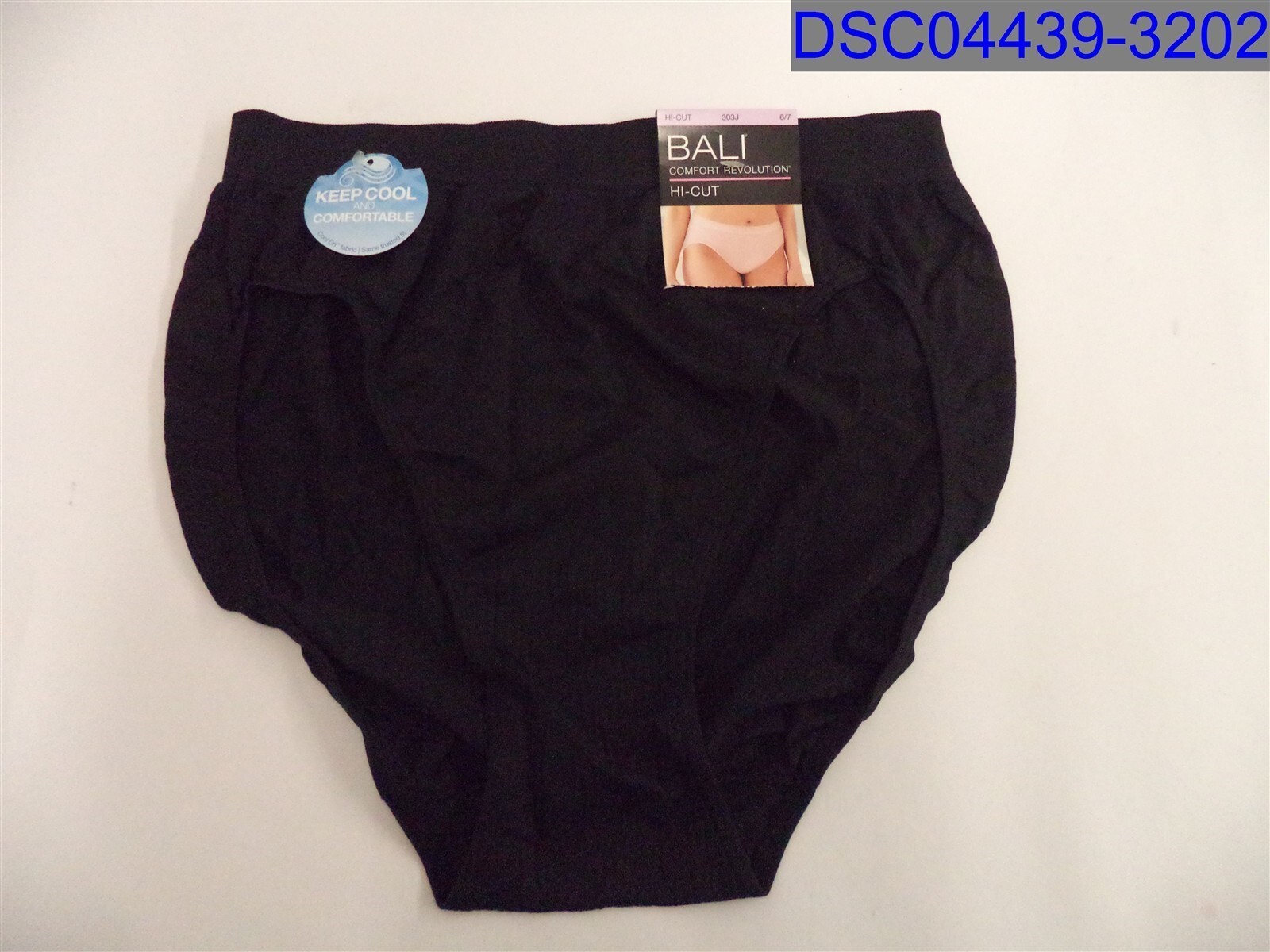 Bali, Women’s Black Panties, Size=6/7, DF303J