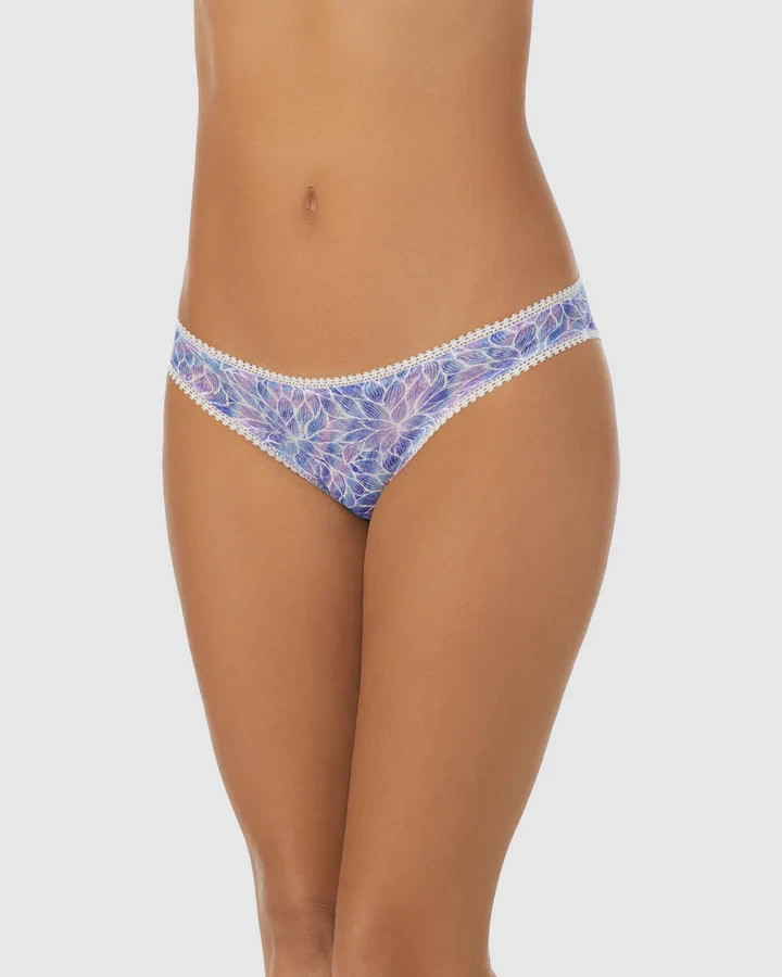 On Gossamer Printed Hipster Thong, Multi, Size M/L 0449