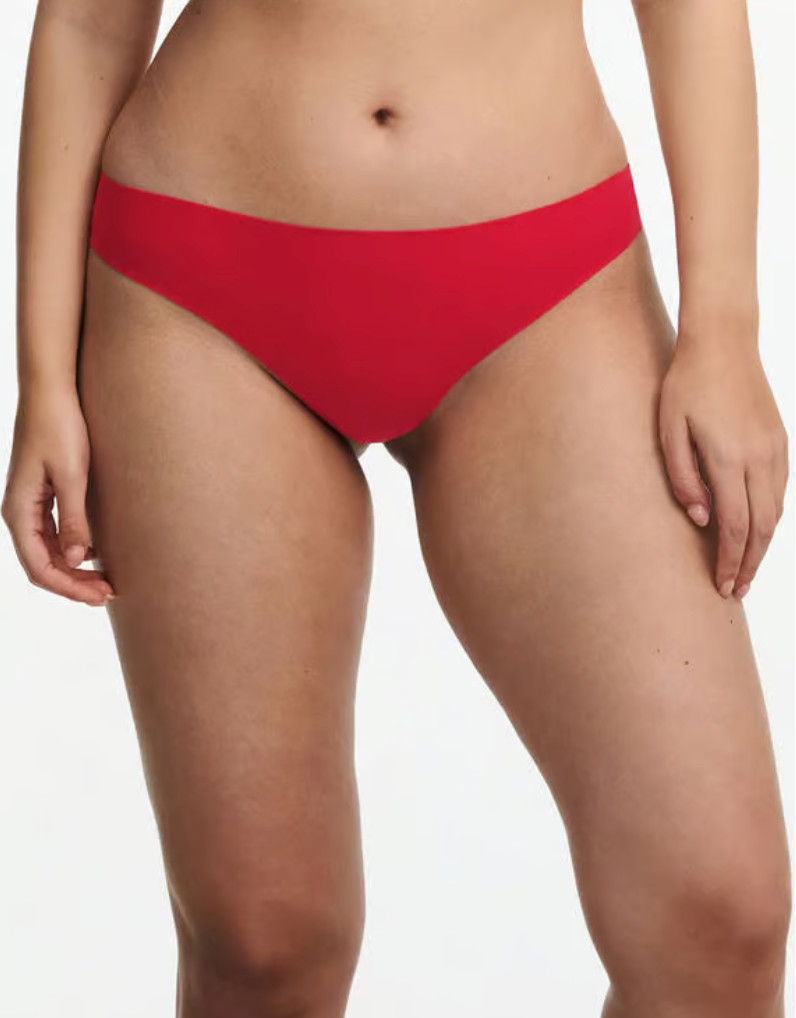 Chantelle ONE SIZE (XS-XL) SoftStretch Thong Panty 2649 NWOT Poppy Red