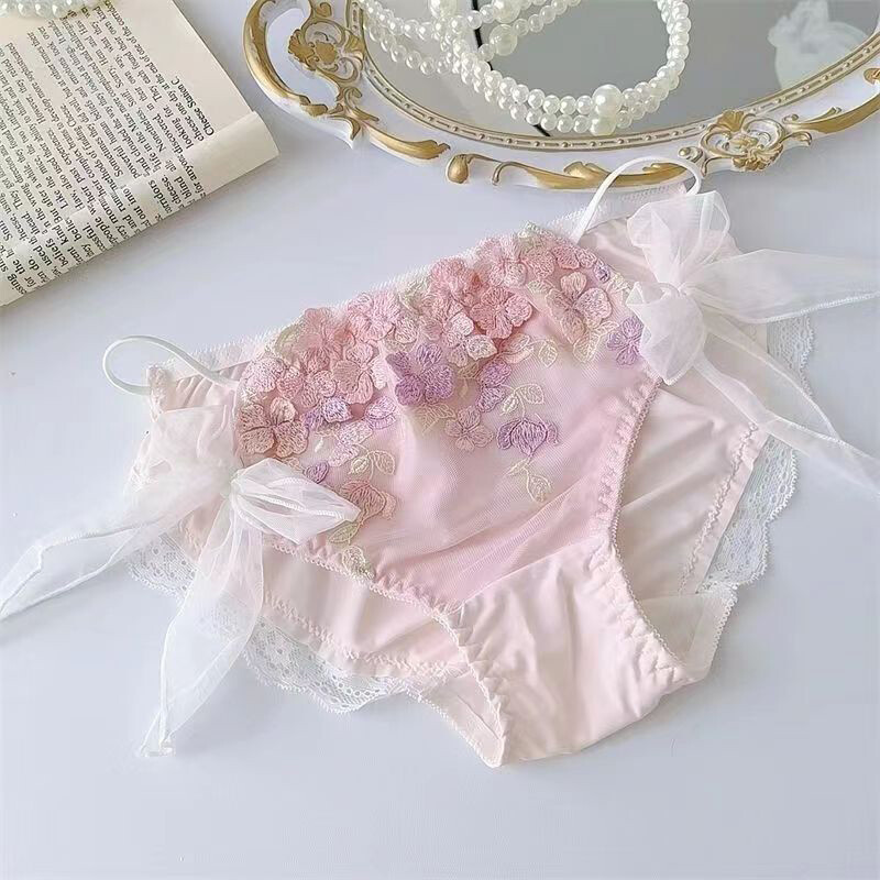 New Japanese Cute Girls Underwear Panties Briefs Floral Strappy Sweet Underpants