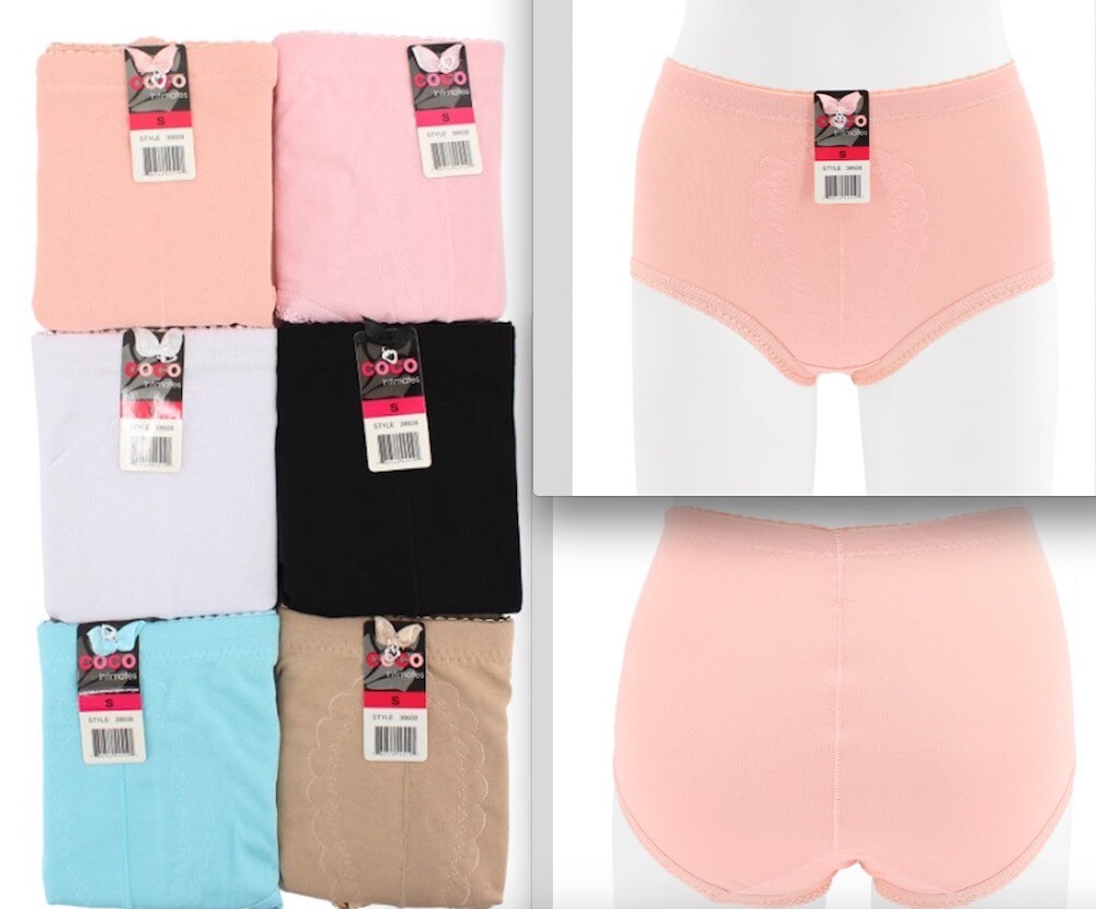 Lot 6 Tummy Control Panties Cotton Blend Briefs Size S M L XL 2XL 3XL 4XL 38608