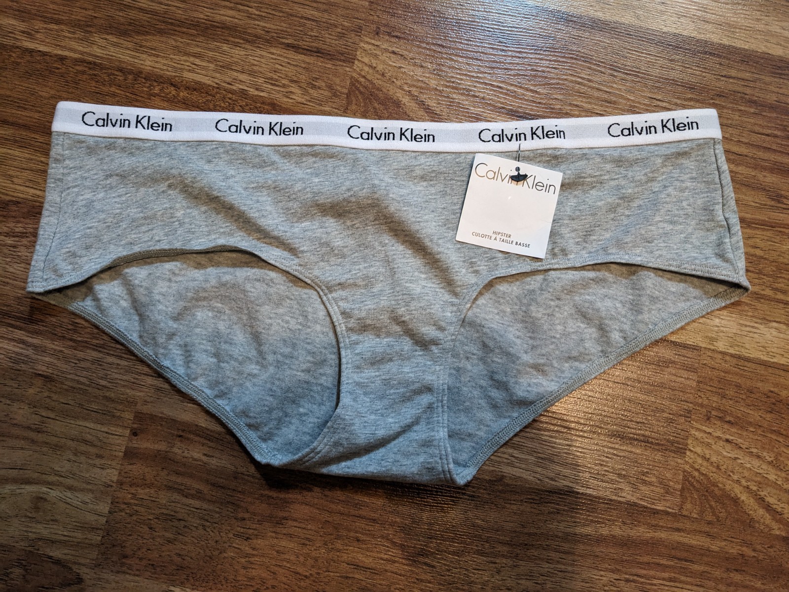 Calvin Klein Logo Band Hipster, QP1175O-020, Grey, Size Large
