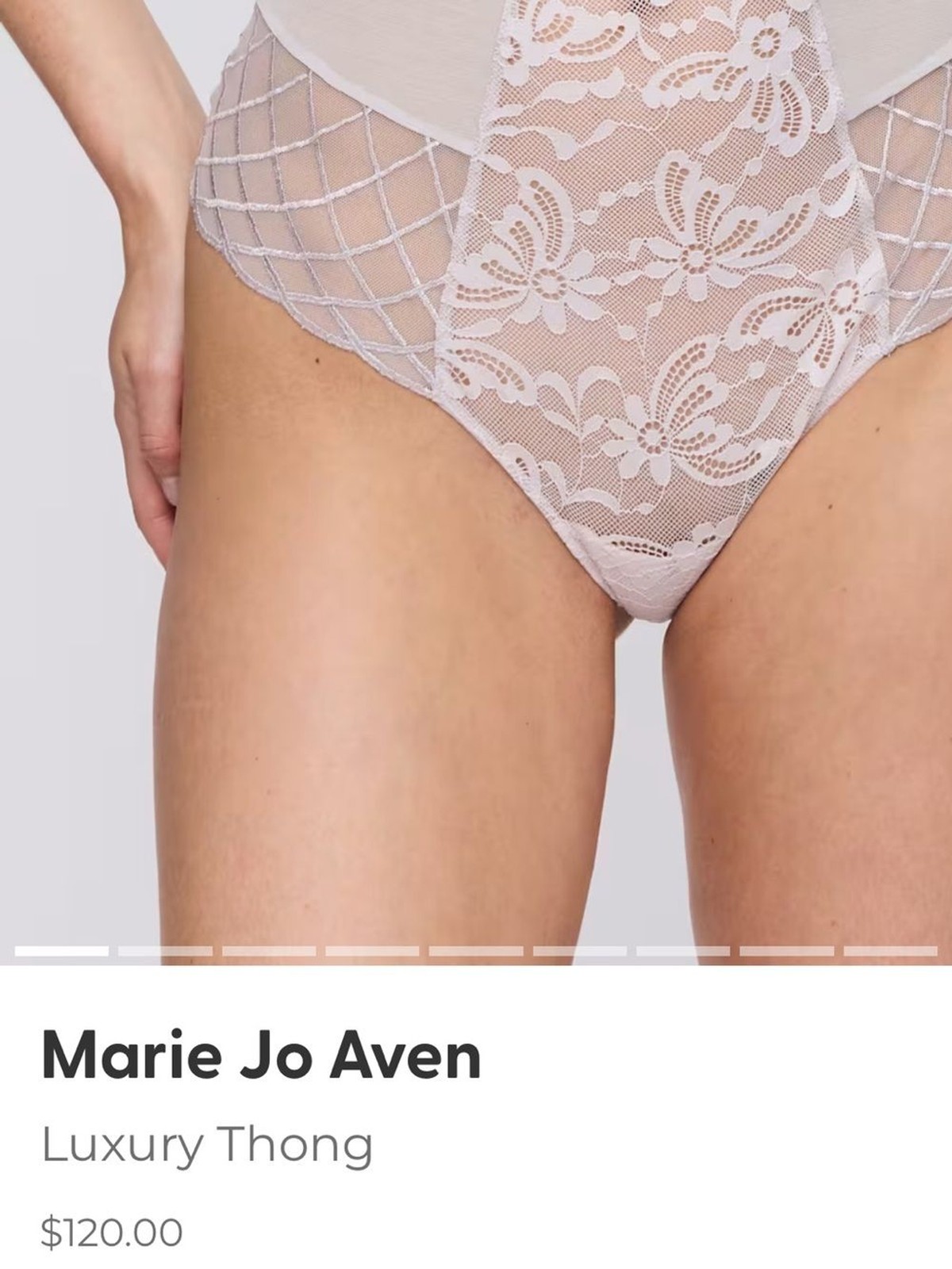 NWT Marie Jo Aven Luxury Sheer Thong Size M Bundle of 2 Marble Embroidered Lace