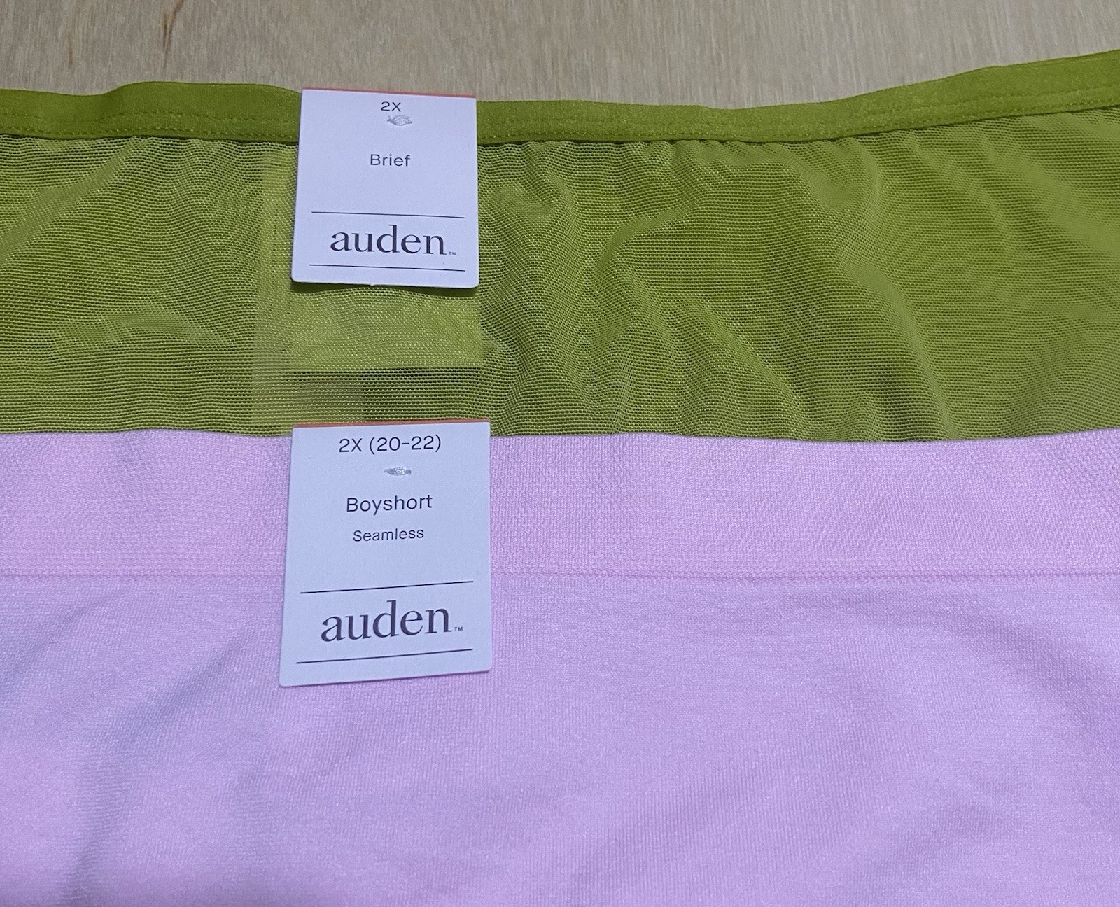 Auden Women’s Plus Size 2X Cotton Blend Soft Breathable Panties Variety 2 Pack