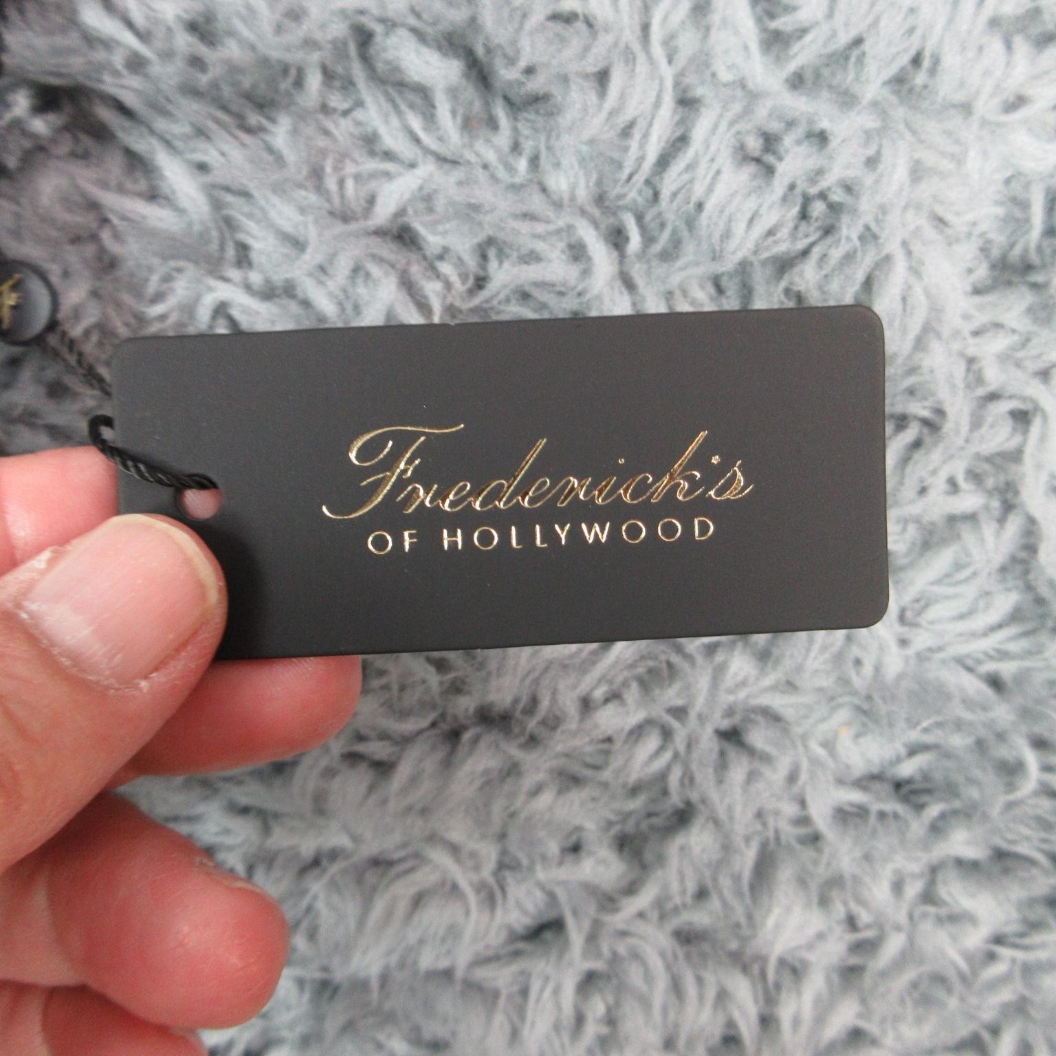 Frederick’s Of Hollywood Thong Womens XL Black Lace Sheer Strap Rising Star NWT