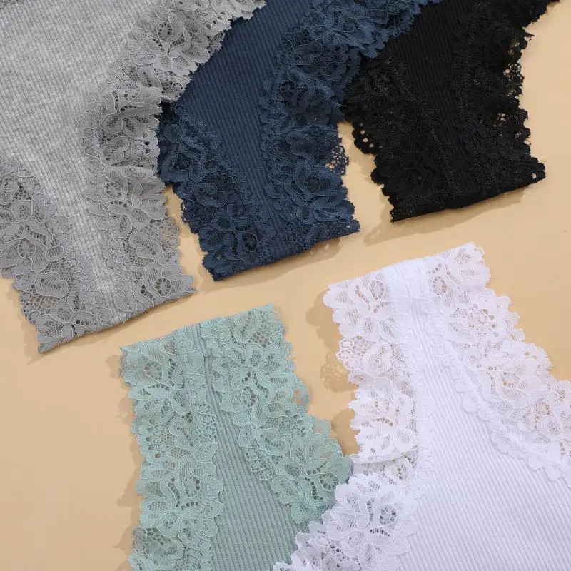 Cotton Lace Panties Women’s Low Waist Brazilian Bikini Briefs Soft 10 Pcs