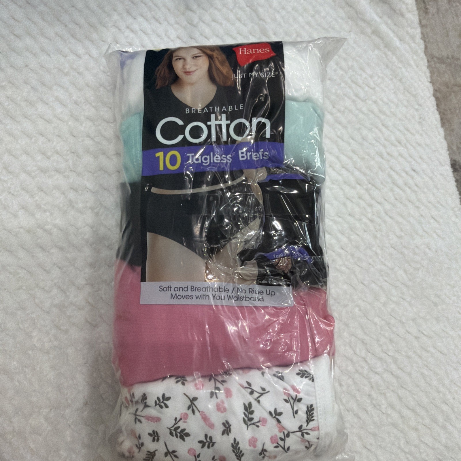 Hanes Women’s Cotton Assorted Briefs 10-Pack Sz 5X 30W-32W
