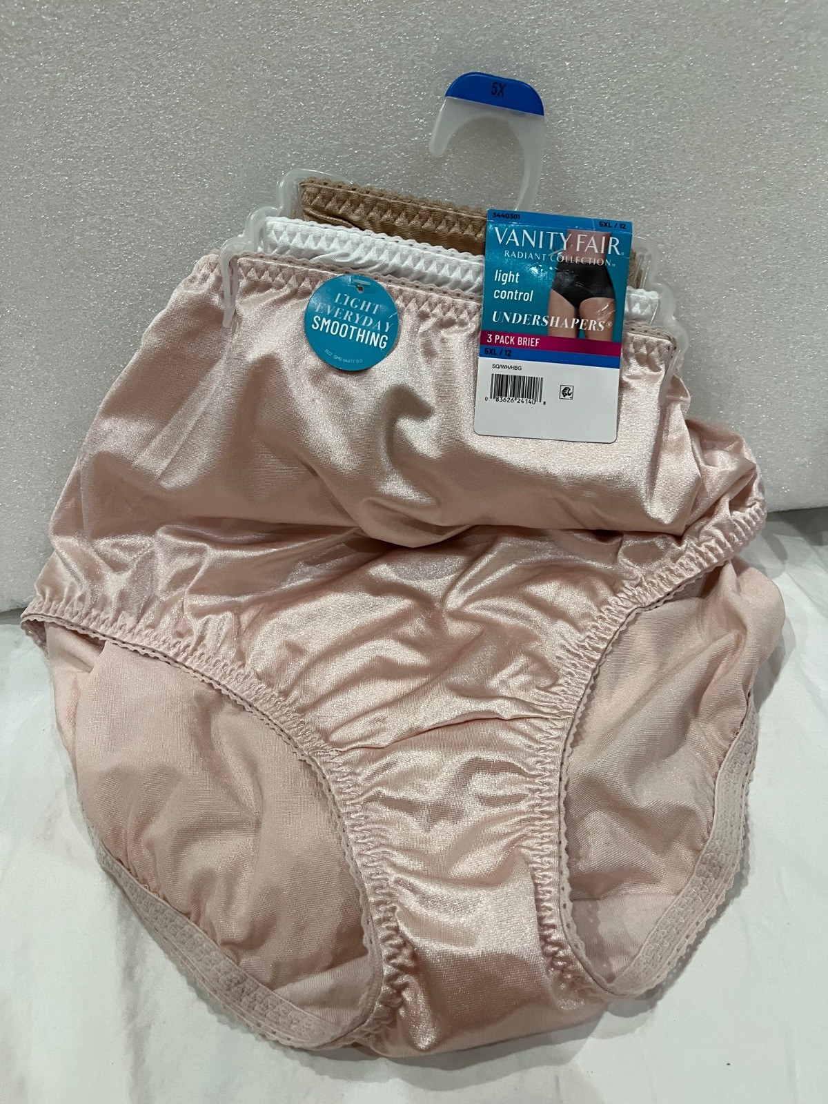 New Vanity Fair Radiant Undershapers Light Control Brief 3 Pk Women S,4XL,5XL