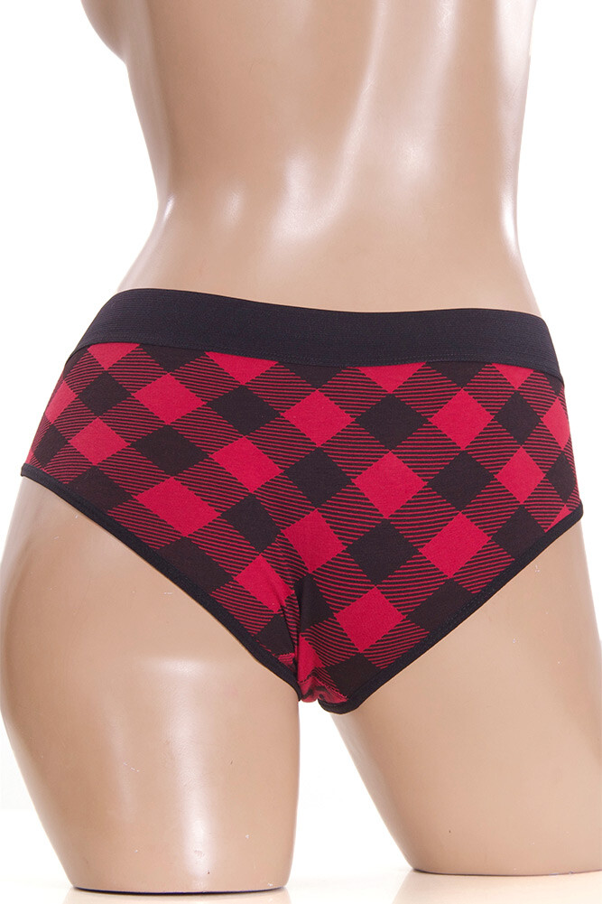 ScarvesMe 12 pack Women’s Assorted Color Buffalo Check Sexy Hipster Panties