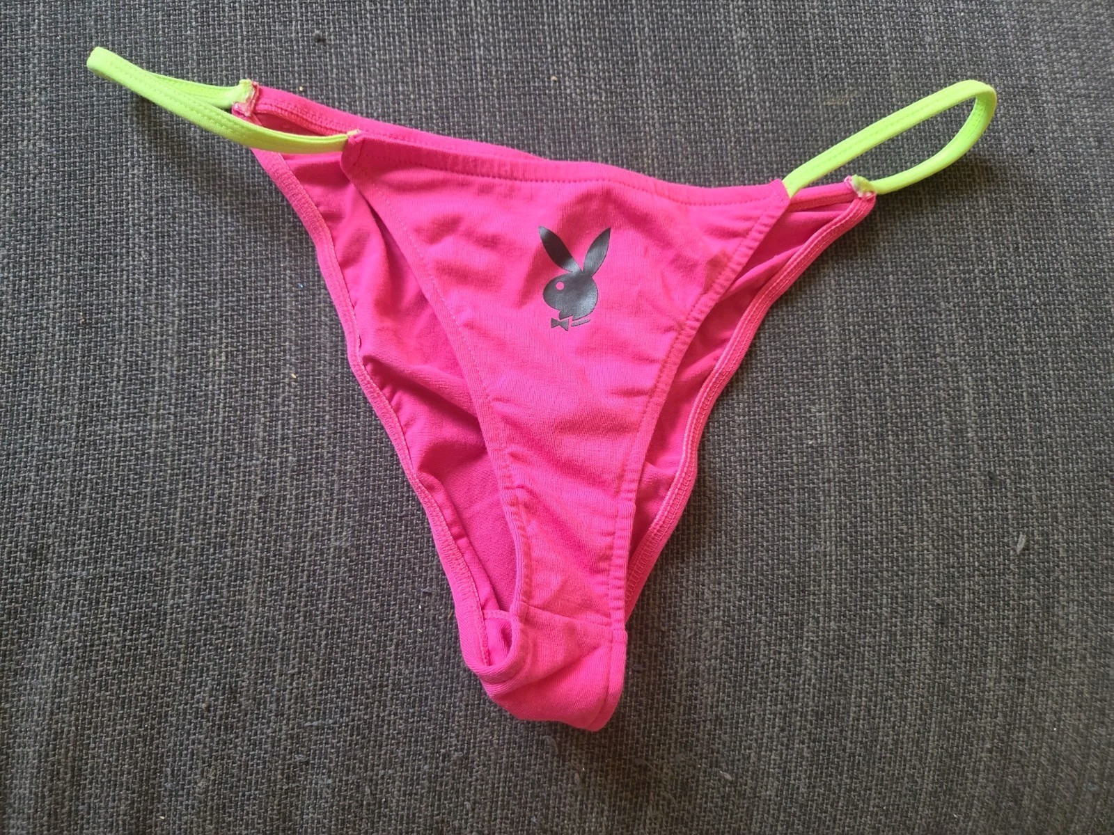 Playboy Pink And Green High Cut Panty Large