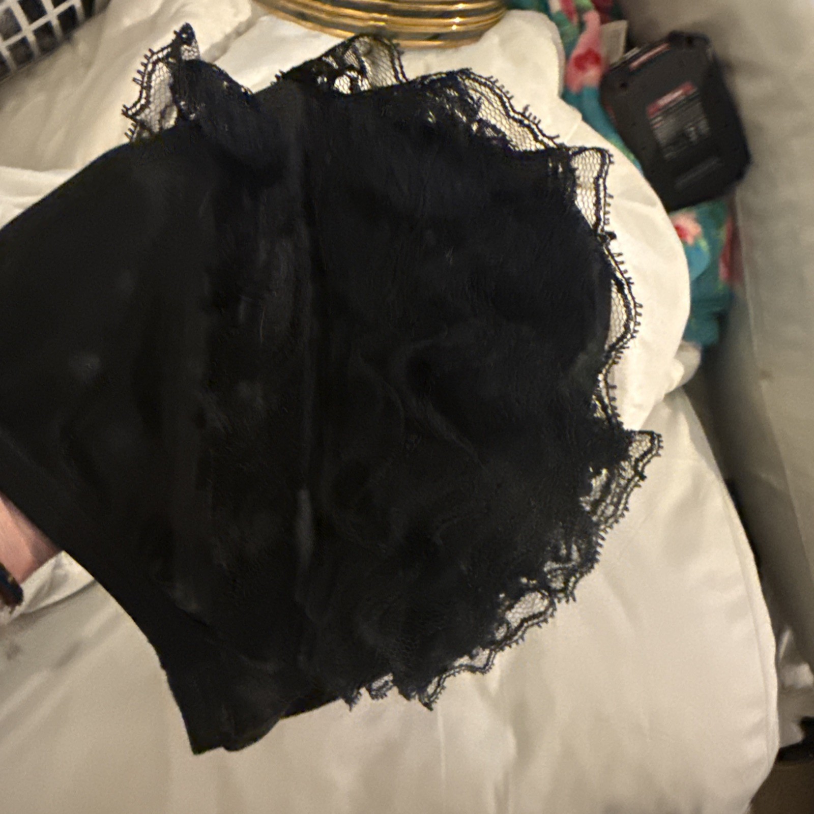 Sexy Ruffle Butt Panties, Black Size Medium