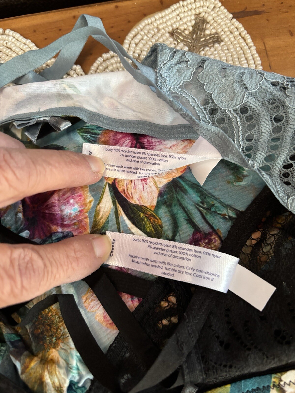 NEW Lot/2 Lane Bryant/Cacique 26/28 Black Floral/Tourmaline Fall Cheeky Panties