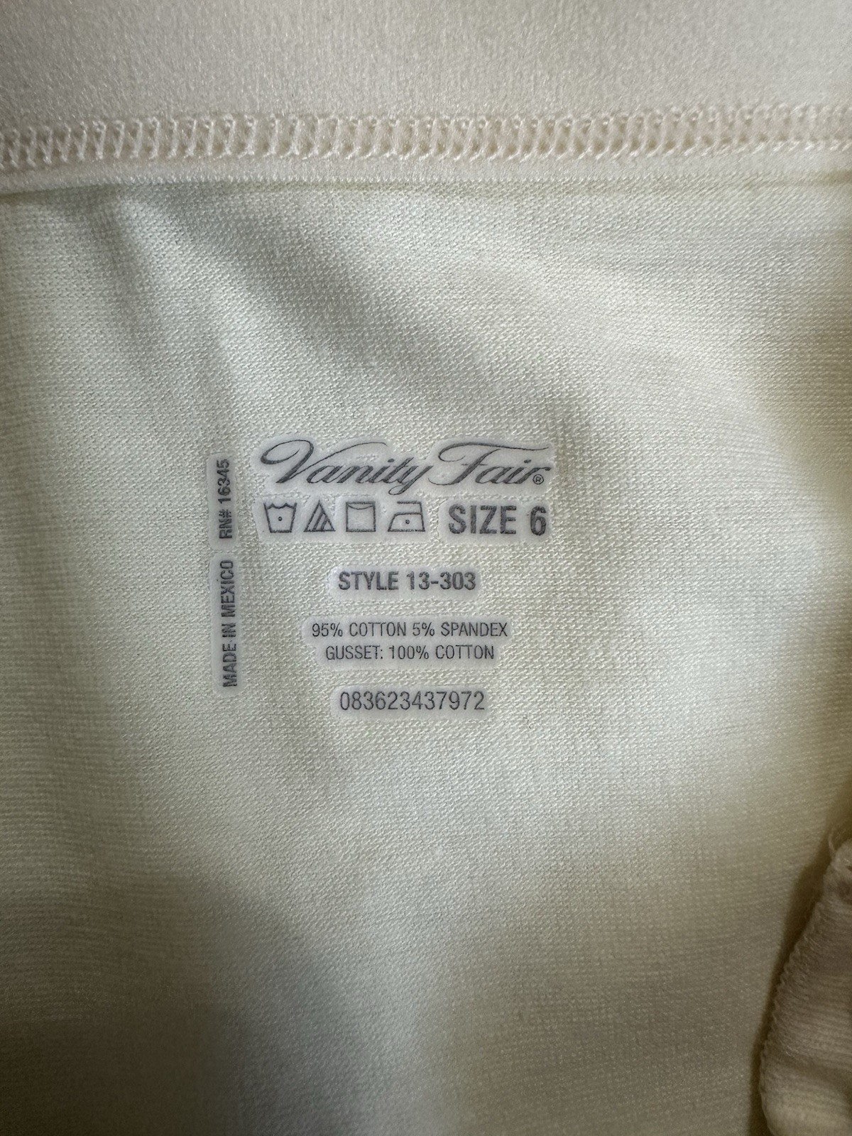 3 DEAD STOCK VINTAGE Vanity Fair Hi-Cut Comfort Essentials COTTON Panties 13303