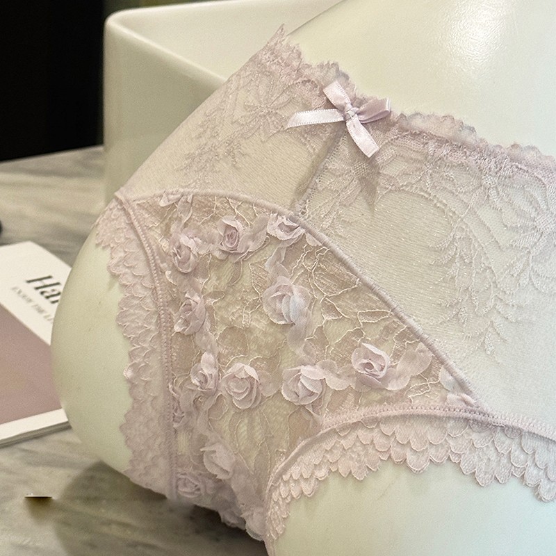 5 Pack Lot Sexy Womens Sheer Lace Panties Underwear See Through Lingeries French
