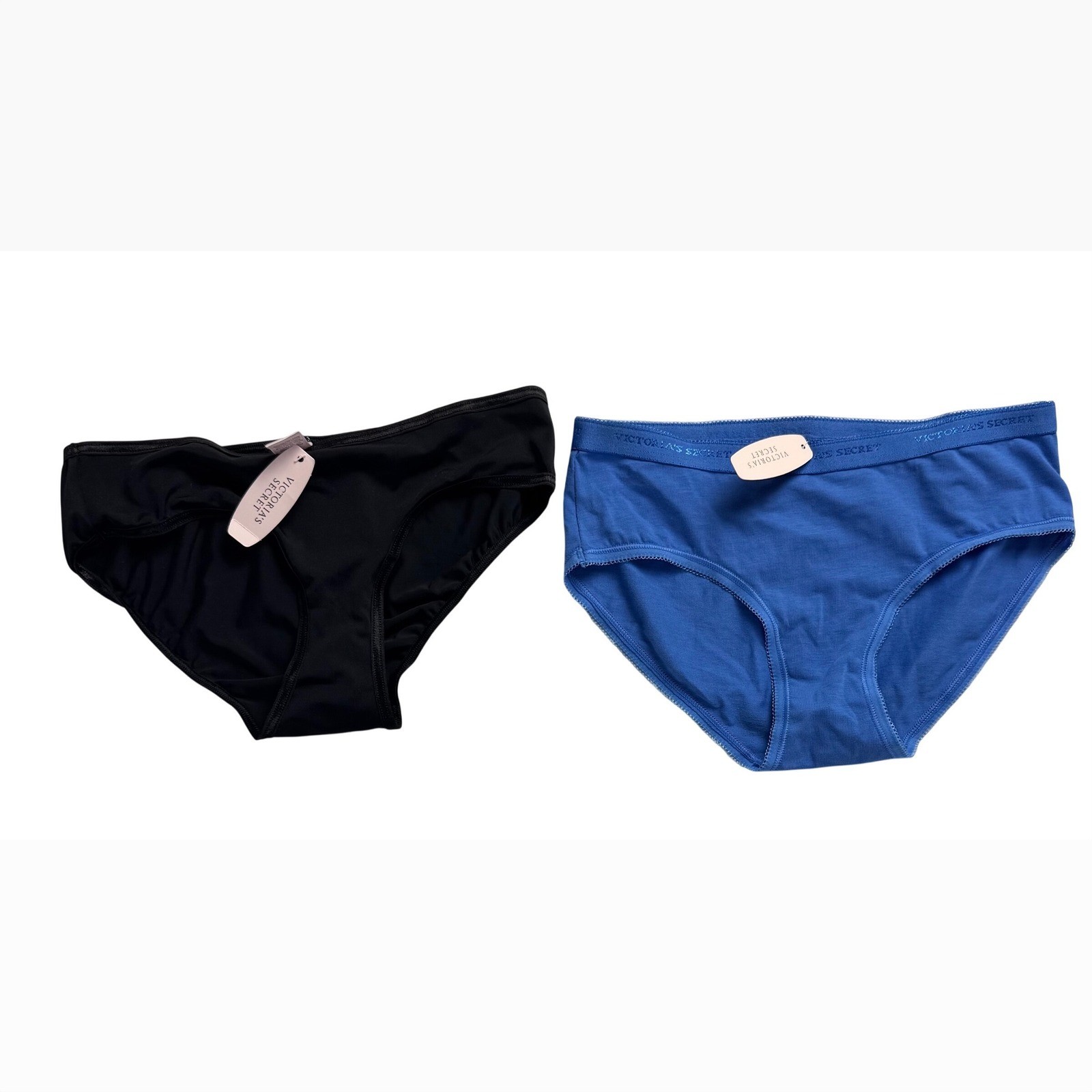 Victoria’s Secret Panties Lot of 2 Black Bikini Blue Hiphugger XS New With Tags