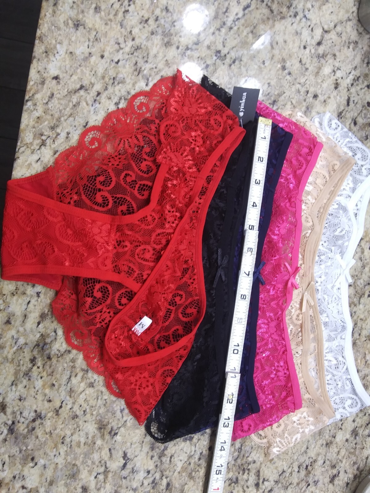 Xinhua 6 Pack Med. Ladies Lace Hipster Panties Anniversary Birthday Mothers Day