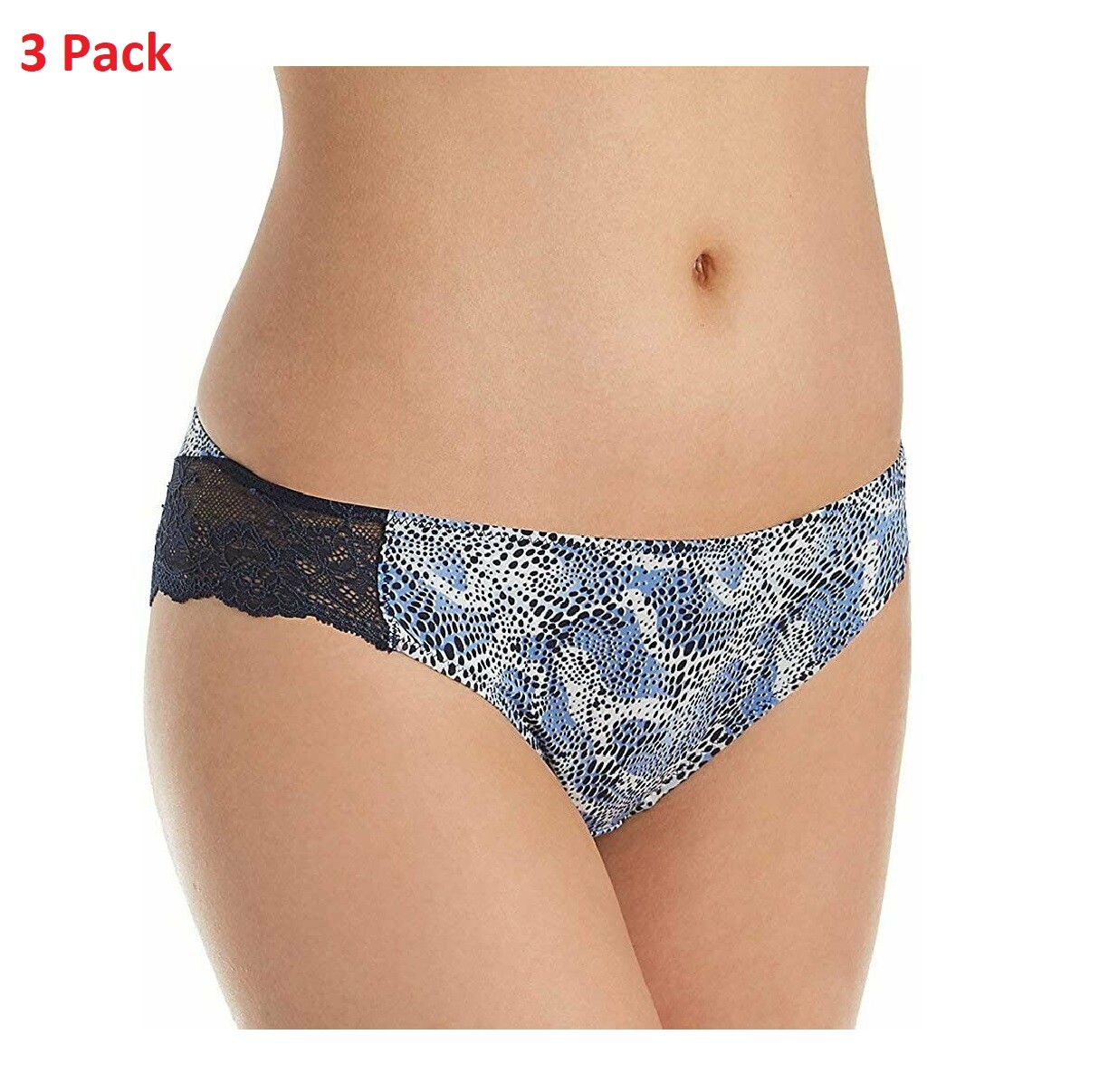 Maidenform Women’s Comfort Devotion Lace Back Tanga Panty – S, M & L – 3 PACK