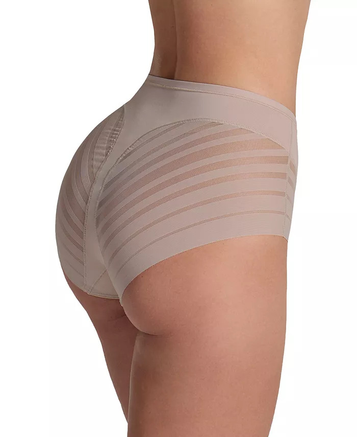 Leonisa Lace Stripe Undetectable Classic Shaper Panty Light Beige Size M NWT