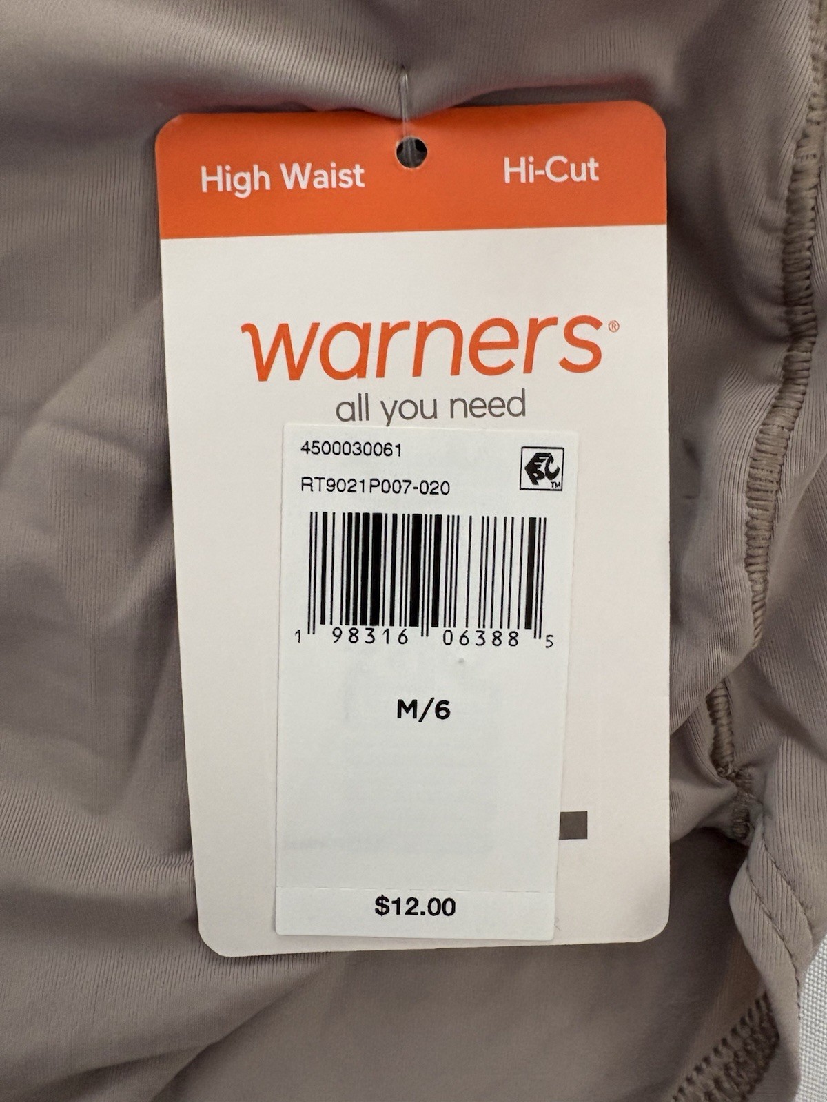 NEW Warners Briefs Smooth It Over Pinch-Free 2 Pair Hi-cut High Waist Medium 6