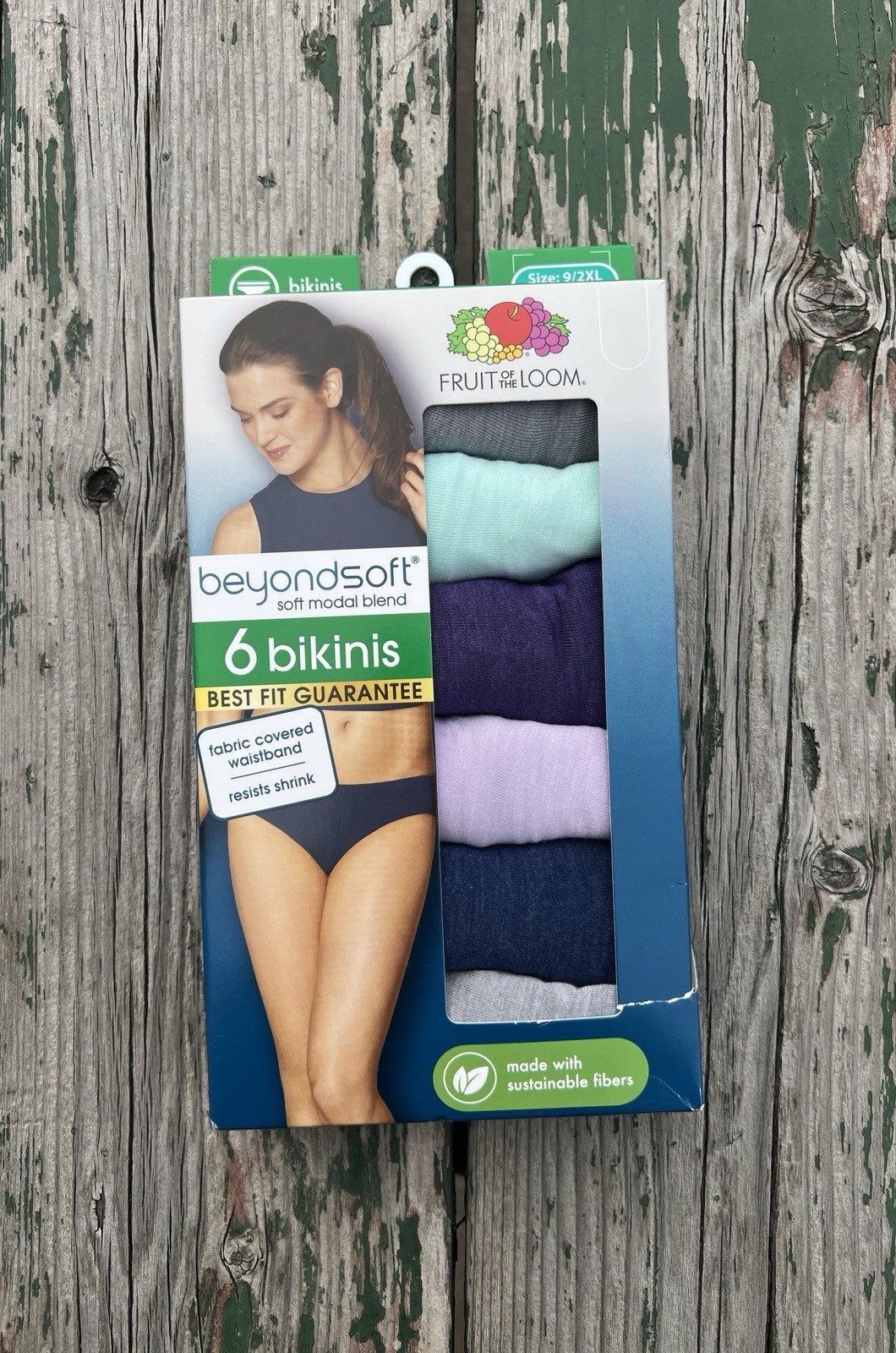 6-Pack FRUIT of the LOOM Women’s Size 9/2XL Bikinis Beyondsoft • Assorted Colors