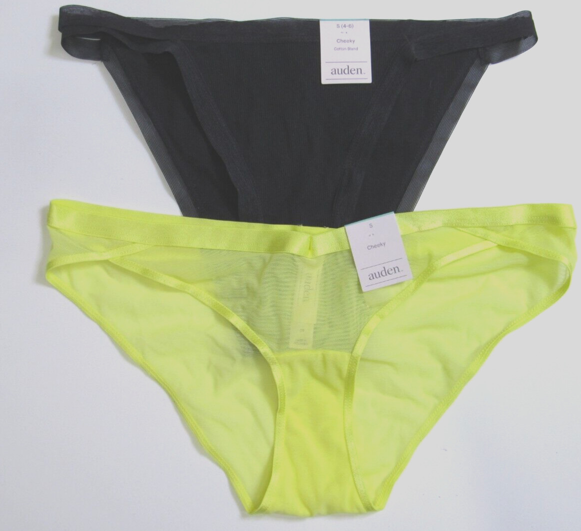 Auden Women’s Variety 2 Pack Cheeky Panty Underwear Size Small 4-6
