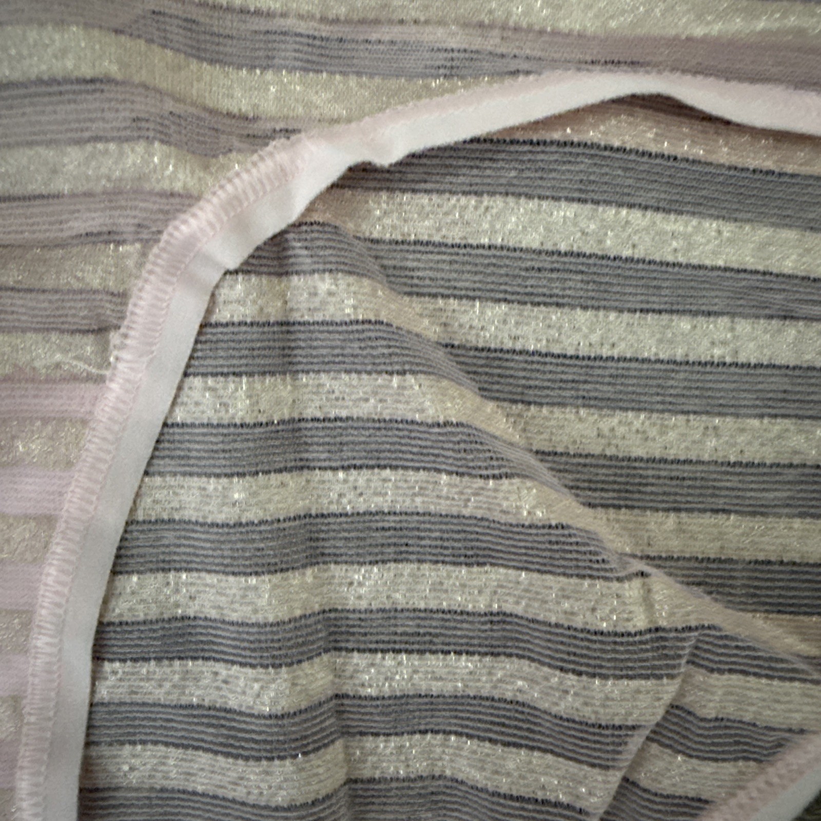 Victoria’s Secret Large Pink Sheer Mess Stripe Hip Hugger Panties
