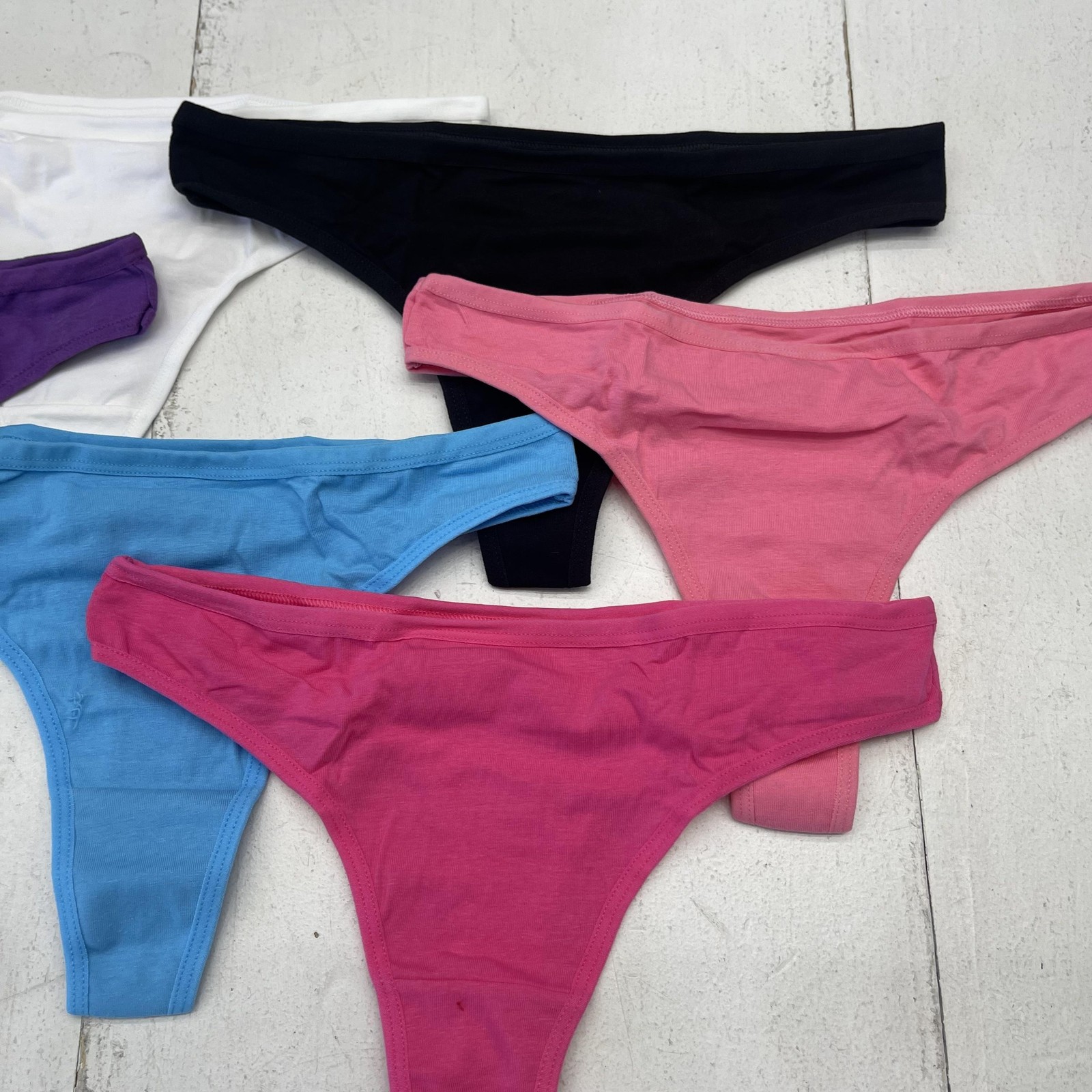ANZERMIX Underwear Womens Medium Thong Panties 6 Pack Cotton Assorted Colors