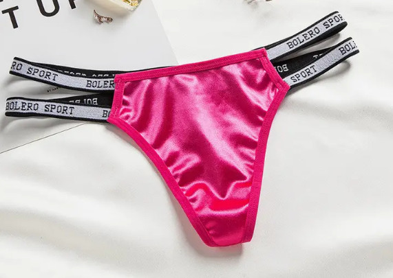 Beautiful silky thongs satin sporty T-back thongs satin sexy underwear