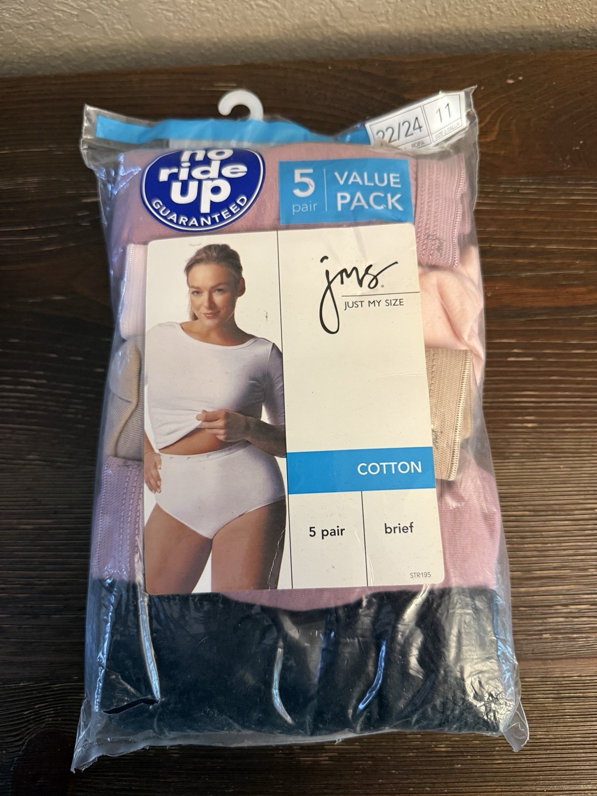 NEW Just My Size Women’s Cotton Briefs – 5 Pack Size 11 22/24 Various Colors