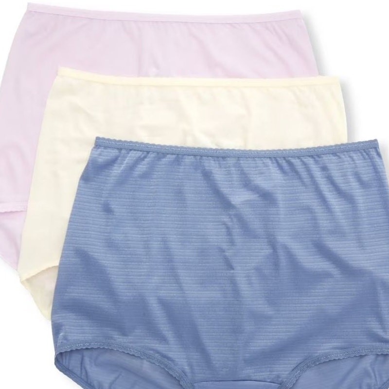 Women’s Bali A633 Skimp Skamp Brief Panty – 3 Pack Size 7(L) Moonlight/Dawn/Blue