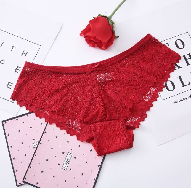 6 Pack Lot Women Sexy Lace Floral Brief Pantie Thong G-string Lingerie Underwear