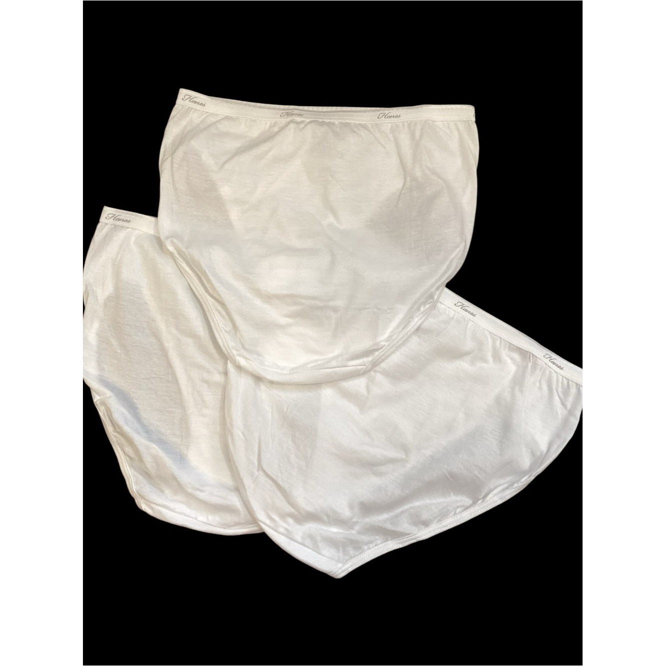 Hanes Classic Hi-Cut 100% Cotton White Tagless Panties Underwear Size 6 NOS