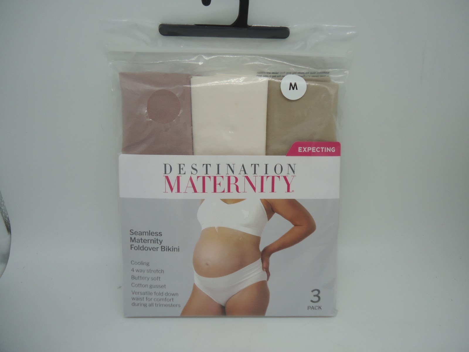 Destination Maternity Size Medium Seamless Maternity Foldover Bikini Briefs (DF)